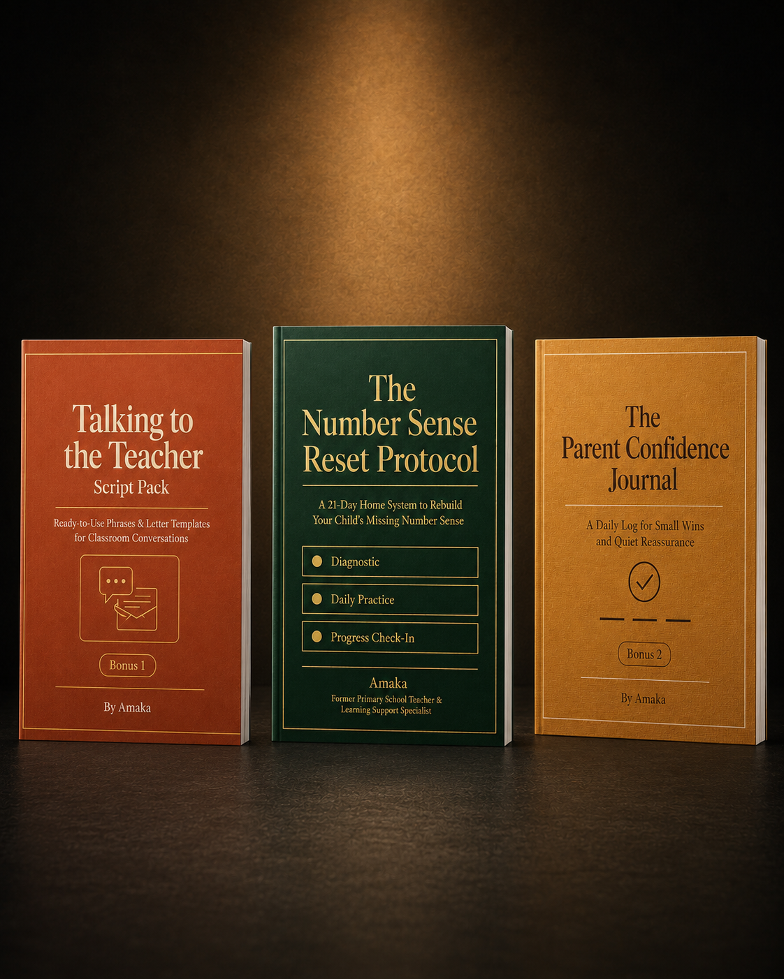 The Number Sense Reset Protocol plus both bonuses — full bundle mockup